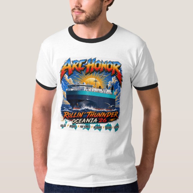 Camiseta da Turnê ARC Honor Rolling Thunder (Frente)