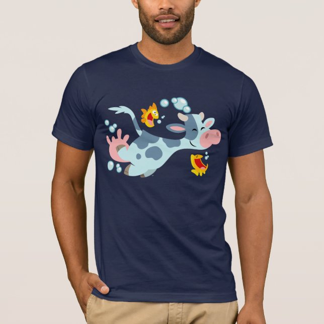 Camiseta da Vaca do Mar e Amigos de Peixes (Frente)