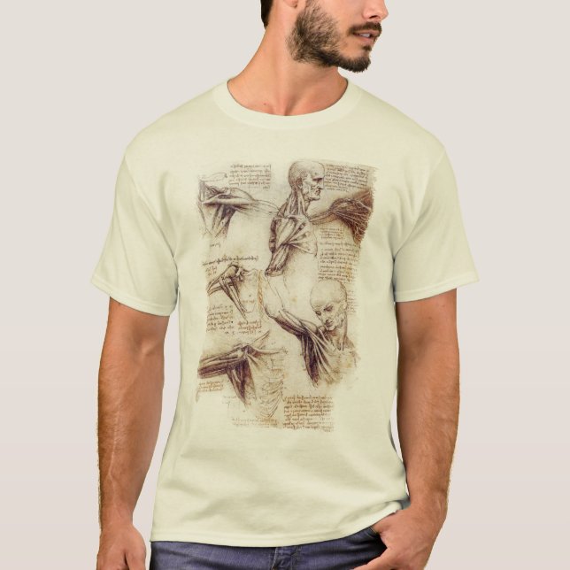 Camiseta da Vinci -- Esboço do ombro (Frente)