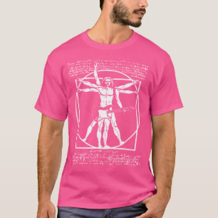 Camiseta Da Vinci Guitar Man Vitruvian Man Guitarist T Shir