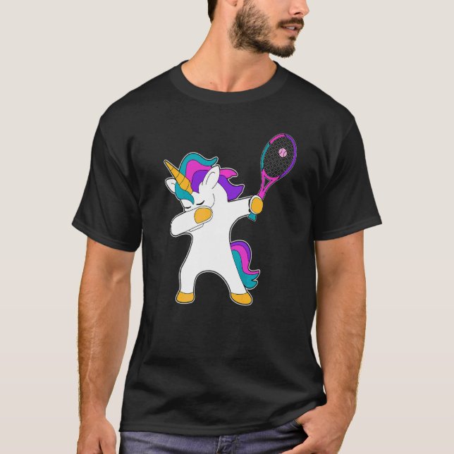 Camiseta Dab Dabbing Unicorn Tênis Tocando Unicor (Frente)