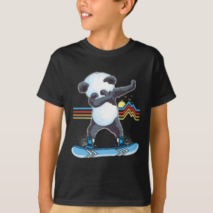 Camiseta Dab Dance Panda Snowboard Skibing Dabbing Panda