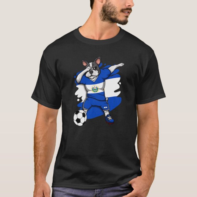 Camiseta Dab French Buldogue El Salvador Soccer Fans Jersey (Frente)
