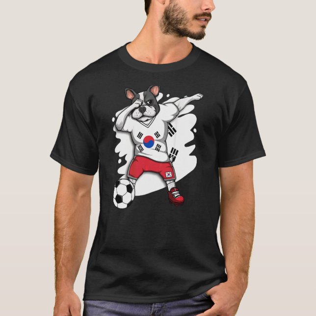 Camiseta Dab French Bulldog South Korea Soccer Fans Jersey (Frente)