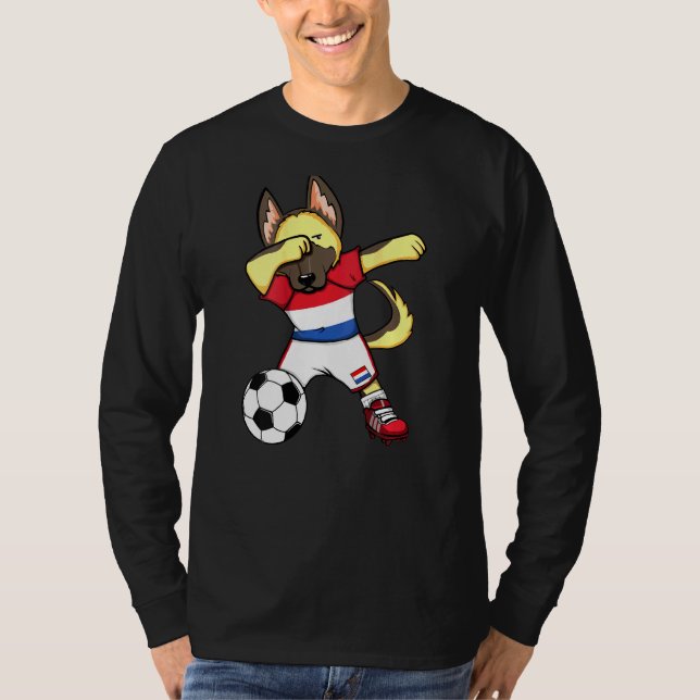 Camiseta Dab German shepherd Netherlands Soccer Fans Jersey (Frente)