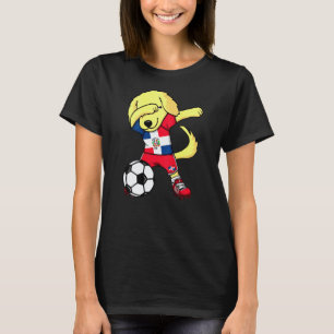 Camiseta Dab Golden Retriever Fã de Futebol da República Do