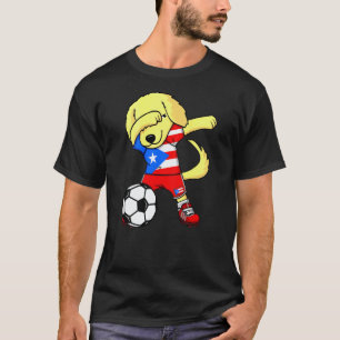 Camiseta Dab Golden Retriever Porto Rico Fãs de Futebol Cam