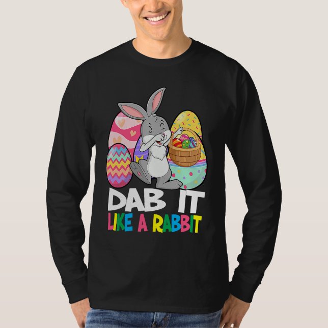 Camiseta Dab It Like A Rabbit Easter Day   For Boys Girls   (Frente)