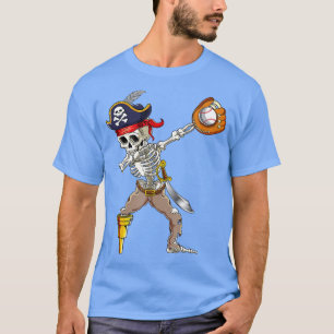Camiseta Dab Skeleton Dabbing Skeleton Pirate Baseball