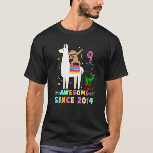 Camiseta Dab Sloth Riding Unicorn 2014 9º Nascimento