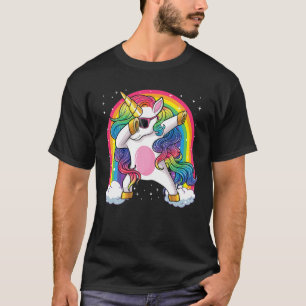 Camiseta Dab Unicorn Rainbow Boys Kids Men Dabbing Unicorn