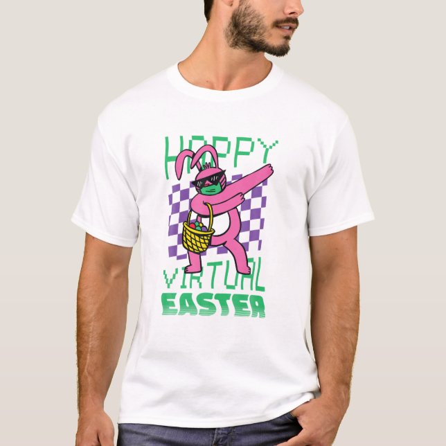 Camiseta Dabb De Jogos Da Páscoa Virtual Bunny 2022 (Frente)