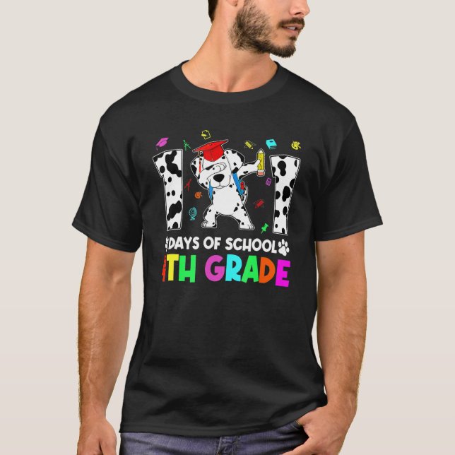 Camiseta Dabbing 101 Days School 4TH Grade Student Teacher  (Frente)