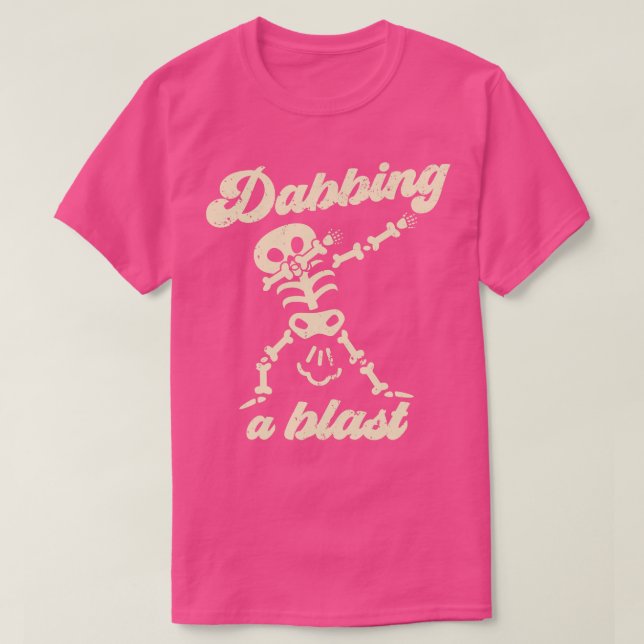 Camiseta Dabbing a uma Piada de esqueleto engraçado (Frente do Design)