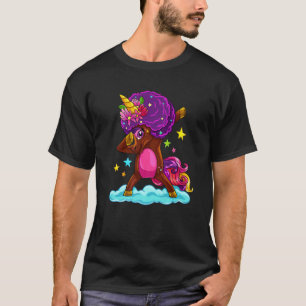 Camiseta Dabbing afro Unicorn natural hair afro-americano