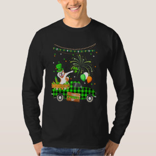 Camiseta Dabbing Akita Dog Shamrock Dia de São Patrício