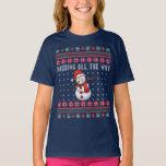 Camiseta Dabbing All Way Snowman Ugly Christmas<br><div class="desc">Borrando Todo O Caminho Snowman Fez Suéter De Natal. Feliz Natal! Você vai cair fora este ano? Se sim,  faça o seu apunhalamento no nosso suéter de Natal feio de Snowman!</div>