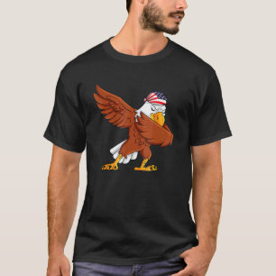 Camiseta Dabbing American Bald Eagle 4 De Julho Dab Boys G