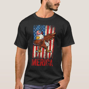 Camiseta Dabbing American Eagle 4 de julho Boys Men America