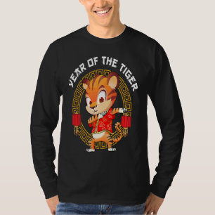 Camiseta Dabbing Ano do Tigre Feliz Ano Novo Chinês 2