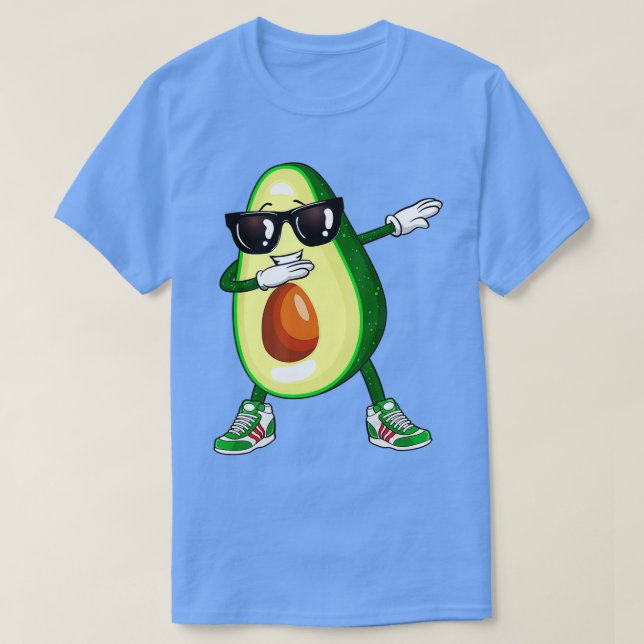 Camiseta Dabbing Avocado Funny Vegan Comida Crianças do Lov (Frente do Design)
