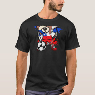 Camiseta Dabbing Beagle Dog Chile Soccer Fãs Jersey