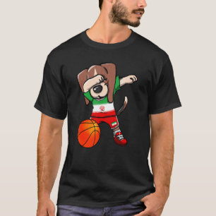 Camiseta Dabbing Beagle Dog Iran Jersey Basquete iraniano