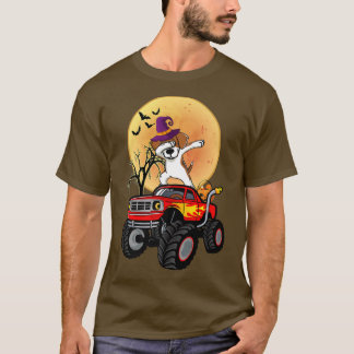 Camiseta Dabbing Beagle Dog Witch Hat Monster Truck Funny H