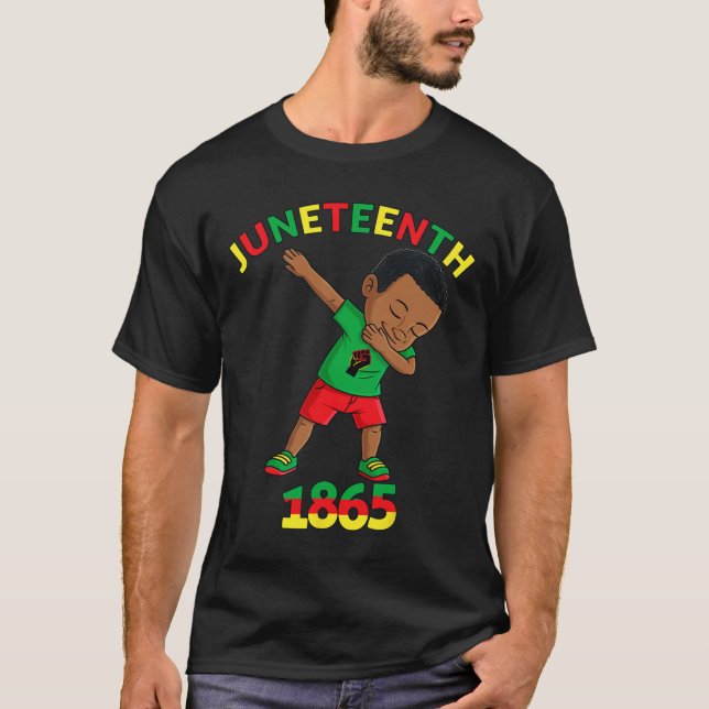 Camiseta Dabbing Black King Junetet Melanin Brown Skin B (Frente)