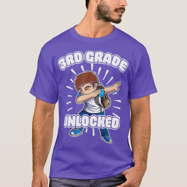 Camiseta Dabbing Boy 3rd Grade Unlocked Student Back To (Frente)