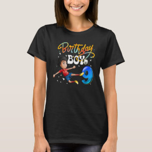 Camiseta Dabbing Boy 9 anos jogador de futebol 9º aniversár