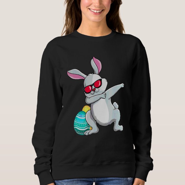 Camiseta Dabbing Bunny Páscoa Day Rabbit Ovos caçando Dab B (Frente)