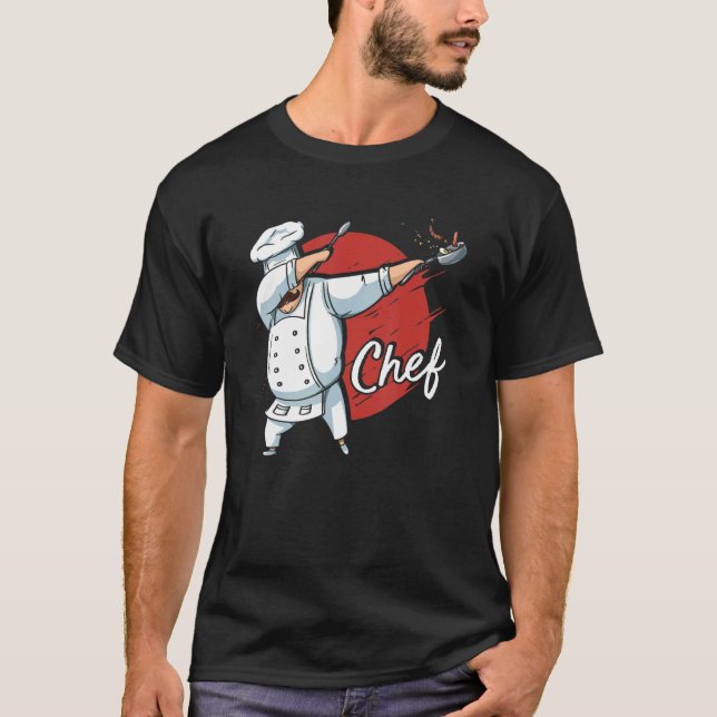 Camiseta Dabbing Chef Japão Flag Comida Kitchen Cook Chef (Frente)