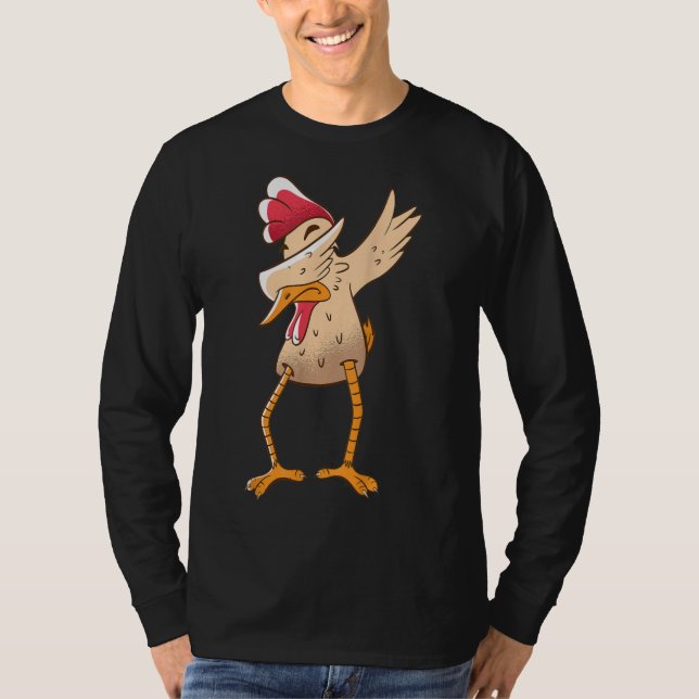 Camiseta Dabbing Chickens Dancing Chicken Animal Farmer (Frente)