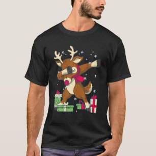 Camiseta Dabbing Christmas Reindeer Rudolph Santas Helper