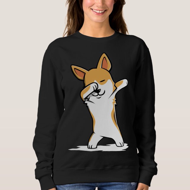 Camiseta Dabbing Corgi Funny (Frente)