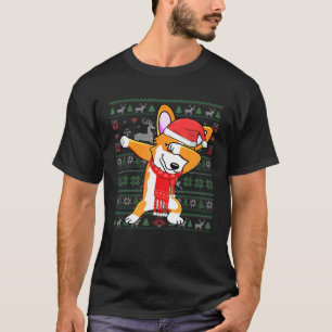 Camiseta Dabbing Corgi Ugly Christmas Sweet Figurume