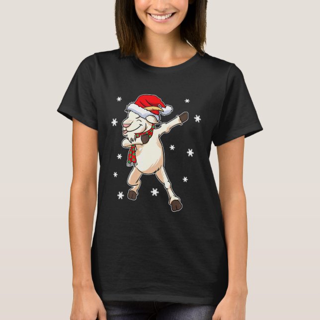 Camiseta Dabbing Dab Billy Goat Farmer Rancher Christmas Sa (Frente)