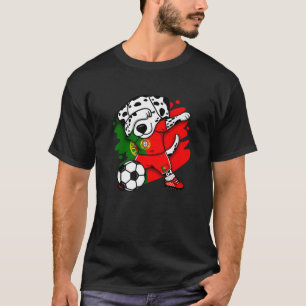 Camiseta Dabbing Dalmatian Portugal Soccer Fans Jersey Foot