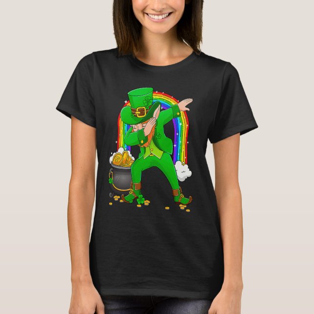 Camiseta Dabbing Dance Irish Shamrock St Patricks Day   1 (Frente)