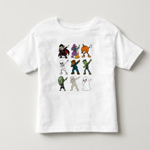 Camiseta Dabbing de caracteres de Dia de as Bruxas engraçad