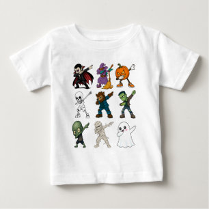 Camiseta Dabbing de caracteres de Dia de as Bruxas engraçad