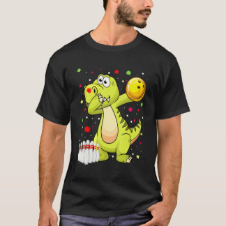 Camiseta Dabbing Dinossauro B0wling Engraçado B0wwwling Boy