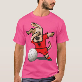 Camiseta Dabbing Dog Albânia Voleibol Jersey Albanês Tea