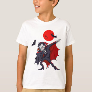 Camiseta Dabbing Dracula Vampiro Conde Halloween Dabula Gif