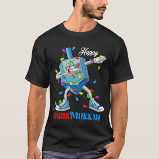 Camiseta Dabbing Dreidel Feliz Natal e Feliz Hanukkah