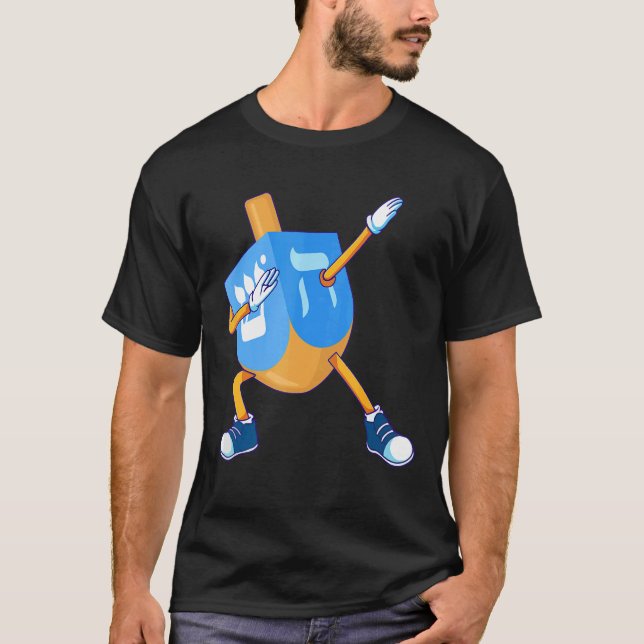 Camiseta Dabbing Dreidel Funny Hanukkah Chanukah For Kids G (Frente)