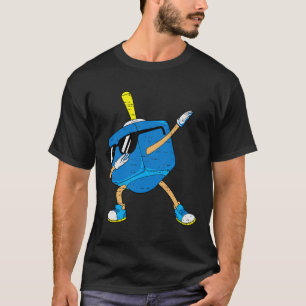 Camiseta Dabbing Dreidel Hanukkah dançando Chanukah Toddler