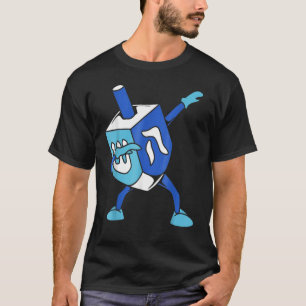 Camiseta Dabbing Dreidel Hanukkah Para Meninas Crianças