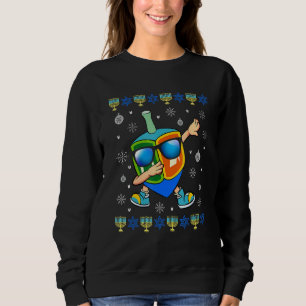 Camiseta Dabbing Dreidel Ugly Hanukkah Sweater Xmas Chanuka